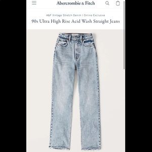 90s Ultra High Rise Acid Wash Straight Jeans